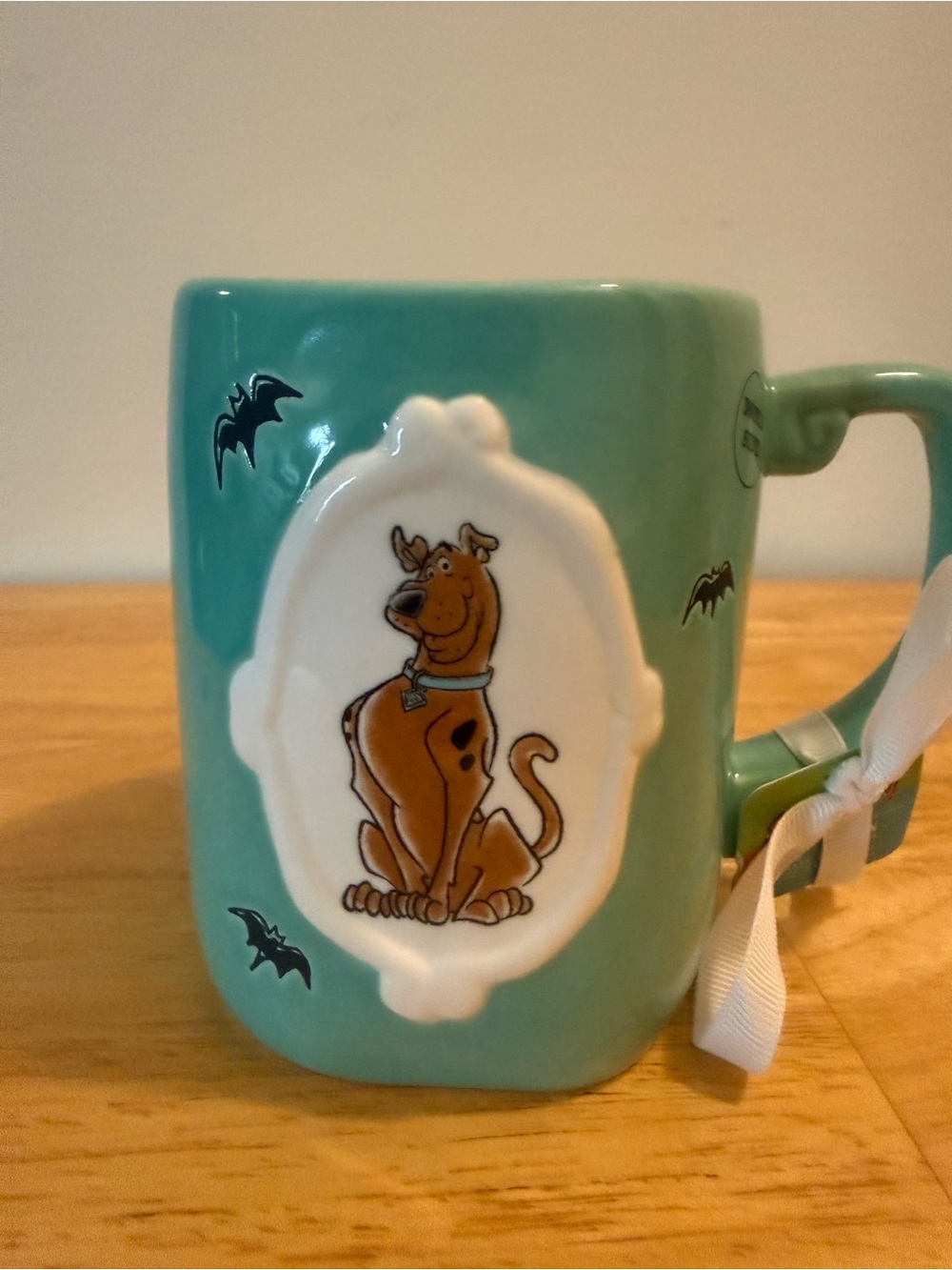 Rae Dunn Teal Green Scooby-Doo Mug with White Cameo